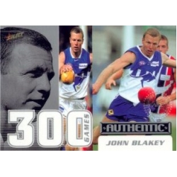 2001 Authentic - 300 Game Case Card - John BLAKEY (Kangaroos)