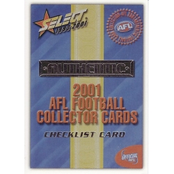 2001 Authentic Common/Base Set (220 Cards)
