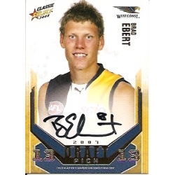 2008 Classic - Draft Pick Signature Gold - Brad EBERT (Eagles)