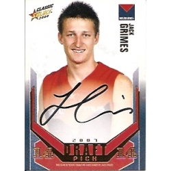 2008 Classic - Draft Pick Signature Gold - Jack GRIMES (Melbourne)