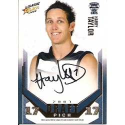 2008 Classic - Draft Pick Signature Gold - Harry TAYLOR (Geelong)