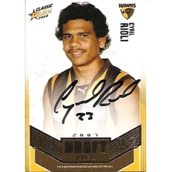 2008 Classic - Draft Pick Platinum Signature - Cyril RIOLI (Hawthorn)