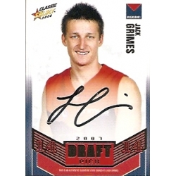 2008 Classic - Draft Pick Platinum Signature - Jack GRIMES (Melbourne)